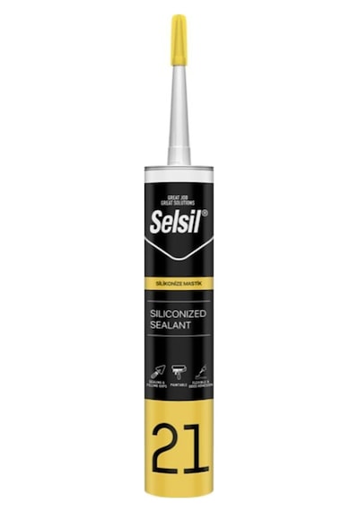 Selsil Silikonize Mastik Gri 500 Gr