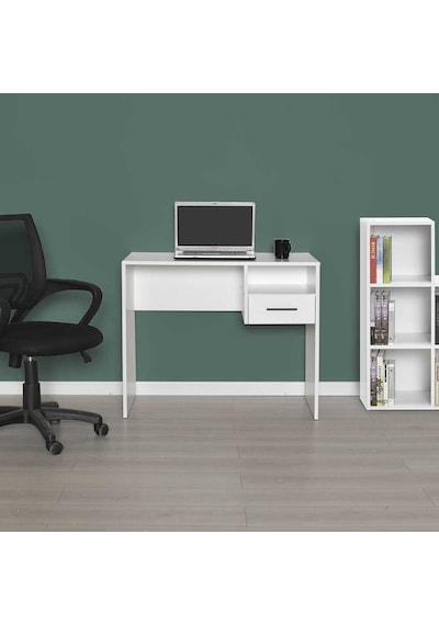 White Genç Odası Çekmeceli Çalışma Masası - Beyaz