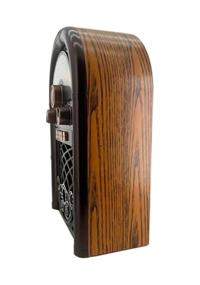 Retro Radyo Taşınabilir Bluetooth Speaker Ve Hoparlör Ahşap Kaplama Klasik Antika Tarzı İç Ve Dış Mekan Multiba