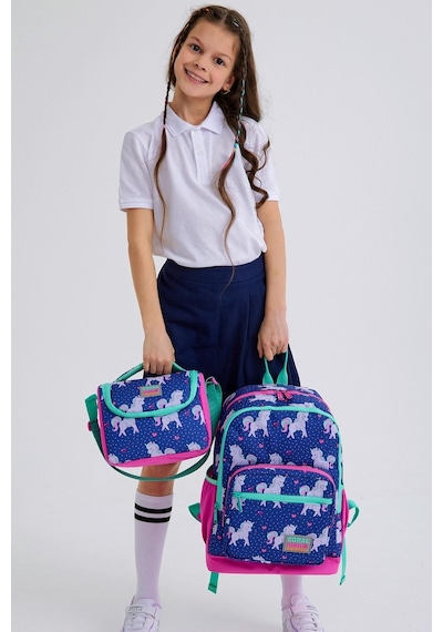 Coral High Kids Lacivert Pembe Unicorn Desenli 3 Lü Okul Çanta Seti Set0123467