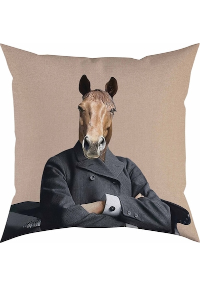 Mr. Horse Kadife Yastık/kırlent Dolgu Boncuk Elyaf Uluslararası Yıkama Ve Solmama Sertifikası Çok Renkli