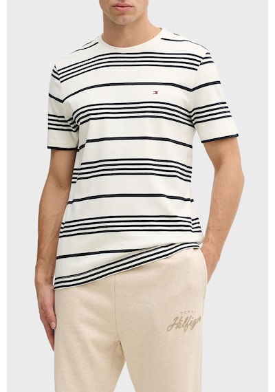 Tommy Hilfiger Erkek T Shirt Mw0mw41908 0fa Lacivert-beyaz Lacivert - Beyaz