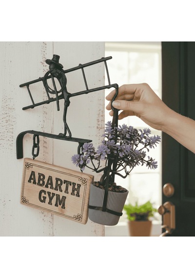 Rustik Dekoratif Fener-tabela Askısı Wh013 Siyah
