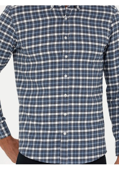 Cacharel Petrol Slim Fit Uzun Kollu Gömlek