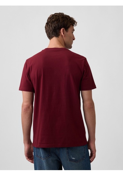 Gap V-frch Mını Logo Tee Erkek Bordo Tişört 799323015