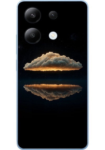 Redmi Note 13 4g Uyumlu Bulut Yansıması Baskılı Silikon Kılıf Renkli