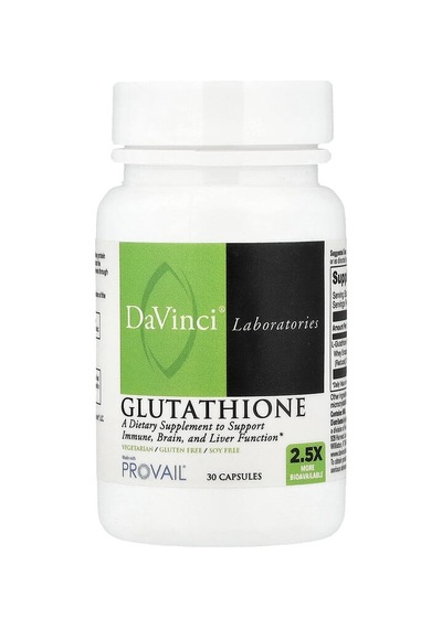 Davinci Laboratories, Glutathione, 30 Capsules 200 Mg Per Capsule