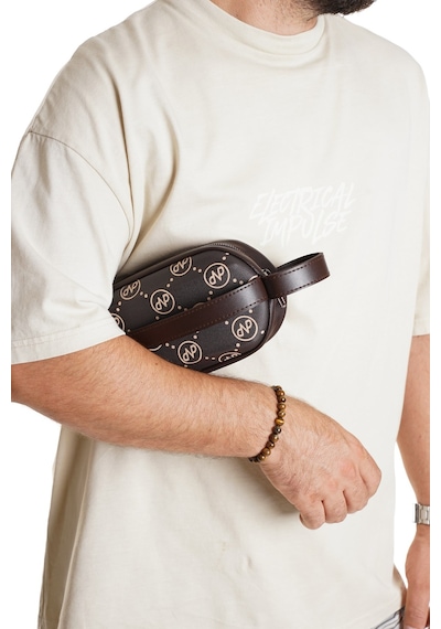 Newish Polo Erkek Deri Portföy Clutch Traş Kozmetik Bakım Ve Günlük El Çantası - New351 Kahverengi-kahverengi