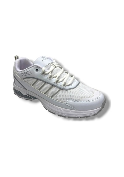 Best Of 2056-26 Anorak Deri Anatomik Erkek Sneaker Beyaz Gümüş