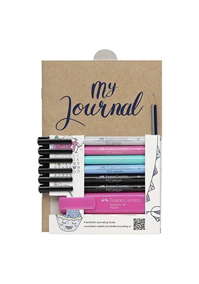 Faber-castell 267125 - Başlangıç Seti Bullet Journaling, 9 Parçalı, Çok Renkli 124-Pembe