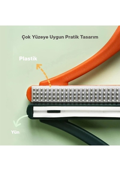 Lexroo Kedi Köpek Tüy Toplayıcı Çift Taraflı Pamuk Tiftiği Ve Tüy Toplama Fırçası Turuncu