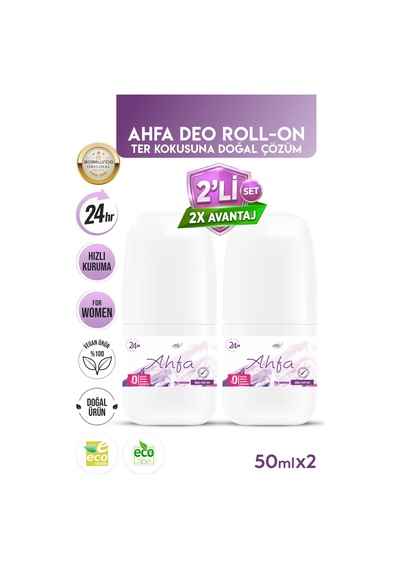 Doğal Içerikli Ahfa Deo Roll-on For Women-kadın Tüy Azaltma Etkili Roll On 50 Ml