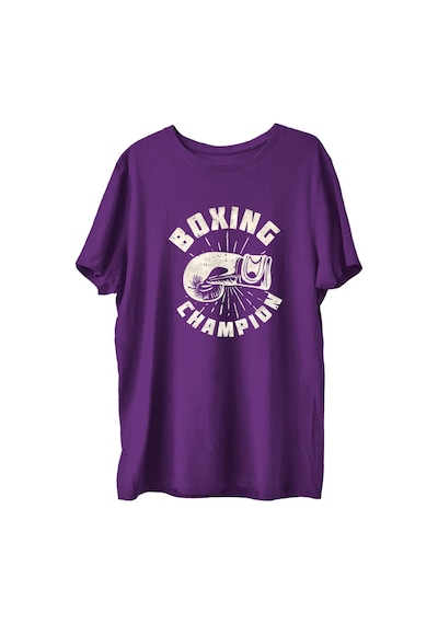 Top Glory Boxing Baskılı Penye Boks Sporcu T-Shirt (532149872)