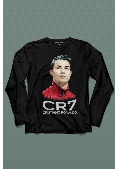 Cr7 Cristiano Ronaldo Manchester United Uzun Kollu Tişört Baskılı T-shirt 001 Cr7 Cristiano Ronaldo Manchester United Uzun Kollu Tişört Baskılı T-shirt 001