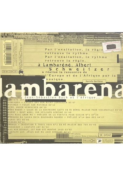 Müzik Cd'sidir Plak Değildir Cd Lam Barena Bach To Africa Cd