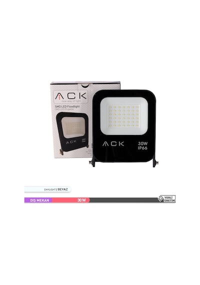 ACK SMD LED Projektör 6500K Beyaz Işık 30W