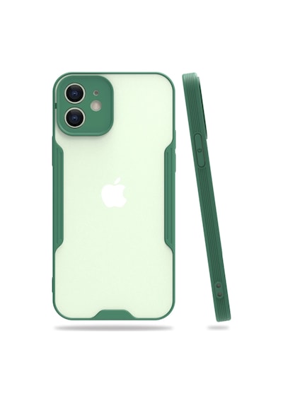 Lvsqvr Newface Apple Uyumlu iPhone 12 Kılıf Platin Silikon - Yeşil