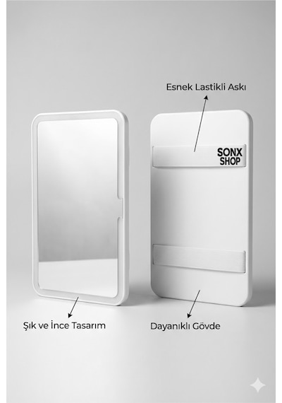 Dokunmatik Led Işıklı Şarjlı Araç Güneşlik Aynası 3 Işık Modu, Lastikli Kolay Montaj