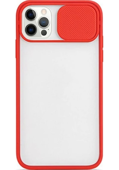 Ally İphone 12 Pro 6.1 Kamera Koruyucu Sürgülü Şeffaf Kılıf- 5775 Mh-hs3382-6284
