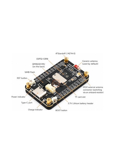 Esp32-s3 1.64 Amoled Dokunmatik Ekranlı Wifi Ve Bluetooth Geliştirme Kartı Waveshare