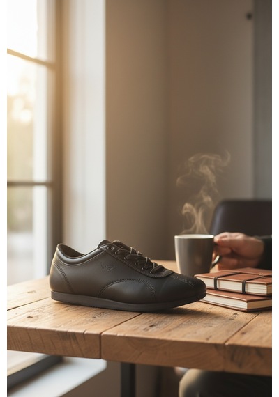 Enoch Erkek Günlük Spor Ayakkabı İnce Tabanlı Sneaker Minimalist Logolu Ofis Ve Rahat Yürüyüş Modeli Siyah Enoch Erkek Günlük Spor Ayakkabı İnce Tabanlı Sneaker Minimalist Logolu Ofis Ve Rahat Yürüyüş Modeli Siyah