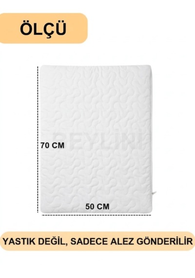 Beylini 2li Yastık Alezi Sıvı Geçirmez Kapitone Fermuarlı Yıkanabilir Antialerjik Yastık Koruyucu 50x70 Cm Beyaz