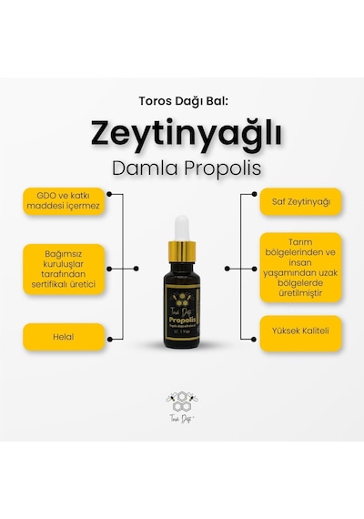 Toros Dağı Zeytinyağlı Propolis Damla 20 ML Toros Dağı Zeytinyağlı Propolis Damla 20 ML
