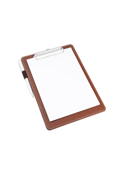 Sekreterlik,a5 Küçük Boy,kapaksız,a5 Clipboard Vegan Suni Deri,17,5x24,5 Cm.,taba