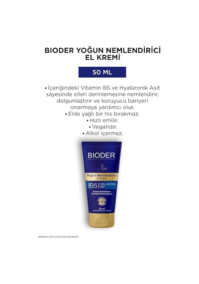 Bioder Yoğun Nemlendiricili El Kremi 50 Ml