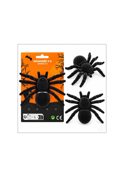 Halloween - Örümcek - Flok - 15 Cm Siyah 0-99