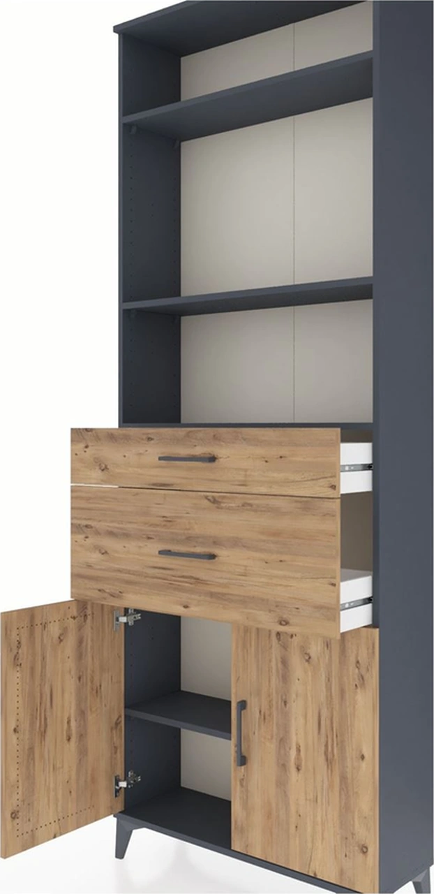 Arges Dolap 4 Raflı 2 Çekmeceli 2 Kapaklı 88x30x243 Antrasit-çam Antrasit Arges Dolap 4 Raflı 2 Çekmeceli 2 Kapaklı 88x30x243 Antrasit-çam Antrasit