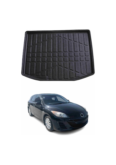 Mazda Mazda 3 Hb 2009-2012 Arası Uyumlu Araca Özel Kauçuk Tpe Bagaj Havuzu Siyah