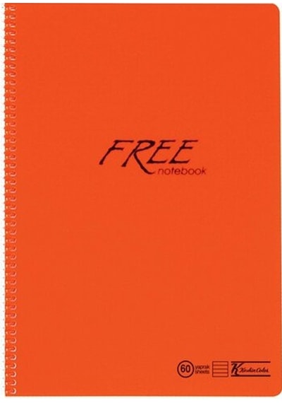 K. Color Free A4 60 Yaprak Çizgili Plastik Kapak Spiralli  Defter 1 Adet