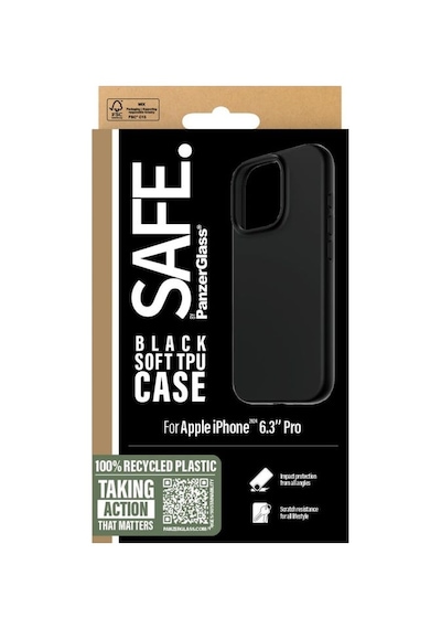 Safe. By Panzerglass Apple iPhone Uyumlu 16 Pro Tpu - Kılıf Siyah