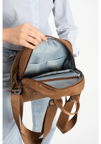 Baginn Kadın Sırt Çantası Ultra Hafif Paraşüt Kumaş Su İtici Kumaş Günlük Sırt Çantası Ölçüsü 30 24 Cm Taba