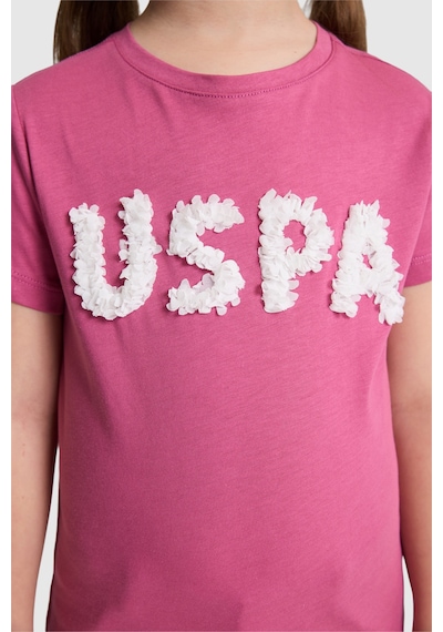 U.S. Polo Assn. Kız Çocuk Fuşya Tişört 50325656-vr023 Fusya