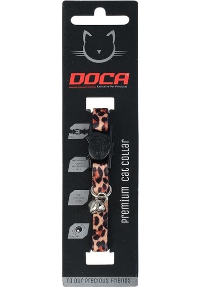 Doca Premium Leopard Desenli Kedi Boyun Tasması