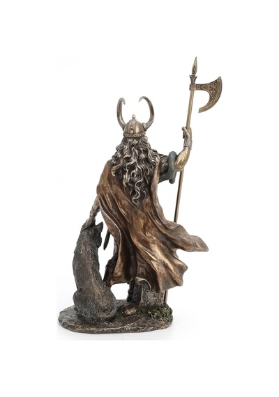 Bronz İskandinav Tanrısı Loki Kötülük Ve Kurnazlık Tanrısı Heykel Biblo Ev Dekoru