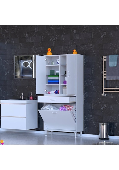 Eliusta Reli Dolap Beyaz Çok Kullanımlı 75 Cm Eninde Banyo Dolabı 75x171x32,5 Cm 2 Kapak 6 Raf Dolap Beyaz Eliusta Reli Dolap Beyaz Çok Kullanımlı 75 Cm Eninde Banyo Dolabı 75x171x32,5 Cm 2 Kapak 6 Raf Dolap Beyaz