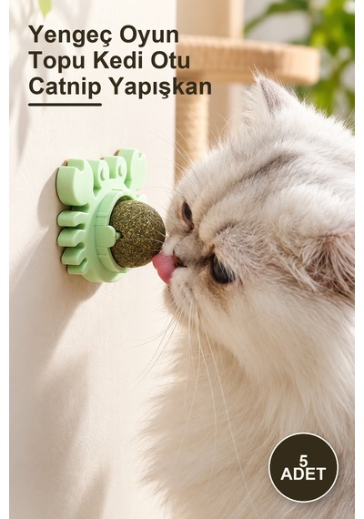 5 Adet Yengeç Oyun Topu Kedi Otu Catnip Yapışkan