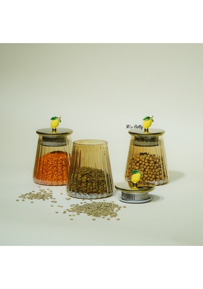 Linda Cam 3'lü Baharat Takımı Amber