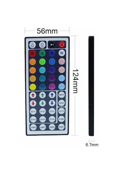 Led Rgb Kontrol Kumandası Animasyonlu 12 Volt 44 Tuşlu (321741778)