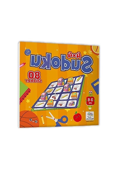 Stickerli Sudoku Seti - 3-6 Yaş Dikkat Geliştirici Oyun Abanoz