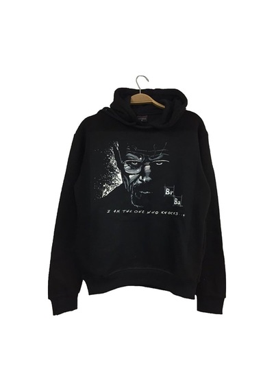 Breaking Bad Baskılı Unisex %100 Pamuk Siyah Sweatshirt Siyah