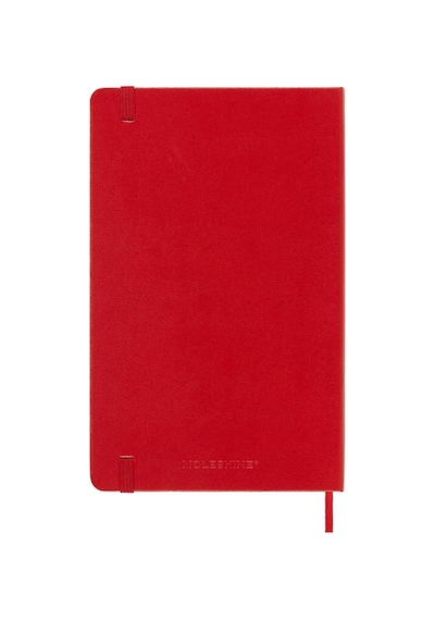 Çizgisiz Kırmızı Defter L Boy Sert Kapak Çok Renkli
