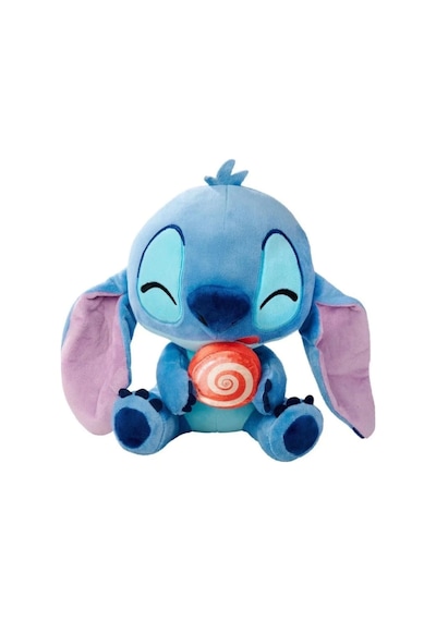Lolipop Yiyen Stitch Peluş 25 Cm Mavi