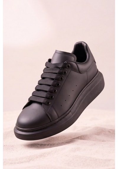 Liaquenn - Rahat Ve Hafif Yüksek Tabanlı Yürüyüş Günlük Spor Giy Çık Unisex Sneaker Ayakkabı - K... Siyah