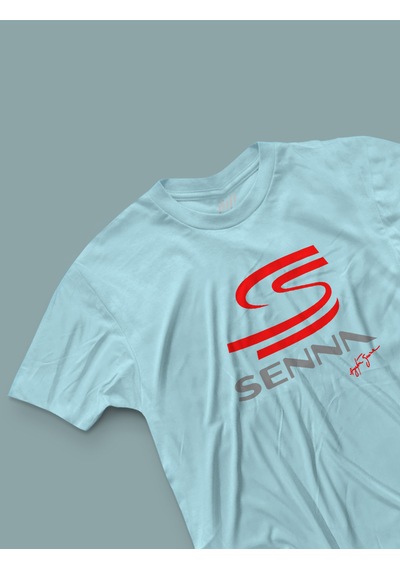 Fnbx Ayrton Senna İmzalı Senna Logolu T-shirt Turkuaz