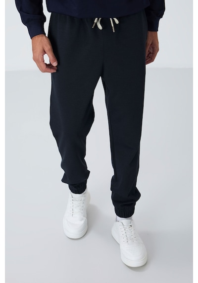 Tommy Life İndigo Yüzeyi Dokulu Standart Fit Erkek Eşofman Alt - 82156 İndigo