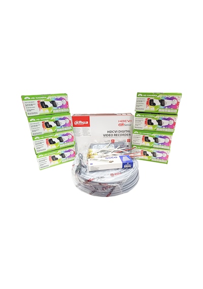 Dahua 8 Li Full Hd Güvenlik Kamerası Seti Renkli Gece Görüşlü, Smd Plus Destekli